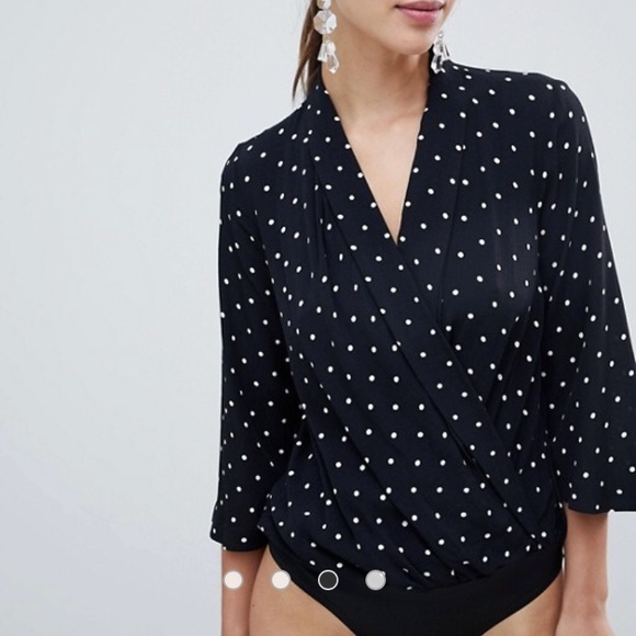 Polka dot blouse body suit - Picture 3 of 3